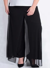 Load image into Gallery viewer, Magna Chiffon Overlay Trouser - Black
